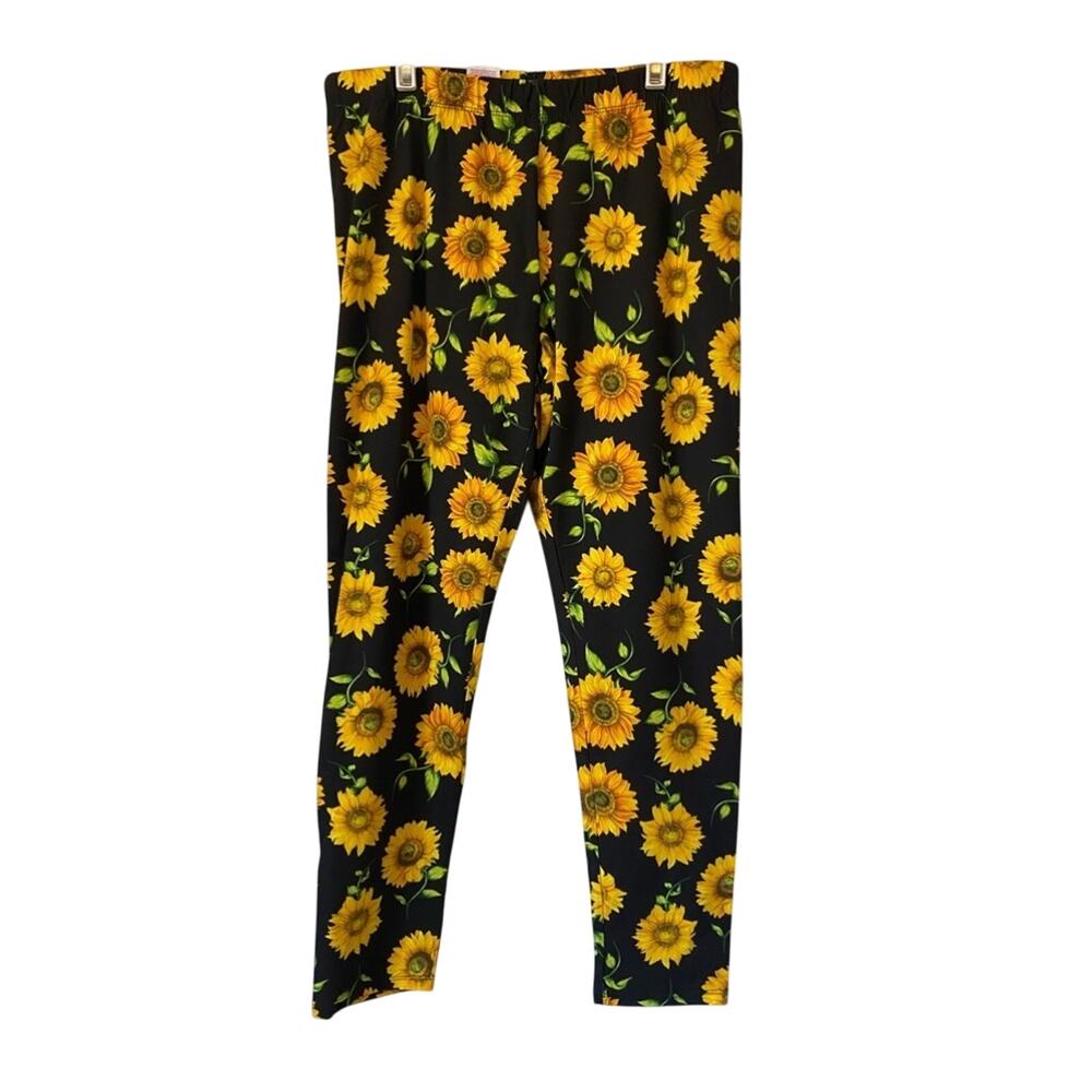 No Boundaries Womens 11/13 Colorful Summer Sunflower Comfy Casual Ankle Leggings